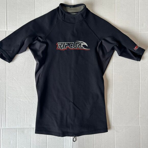 Rip Curl Hotskins Neoprene WetSuit Jacket Size Medium .5mm Short Sleeve Black
